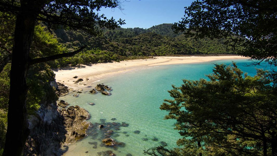 onetahuti bay campsite abel tasman 1920