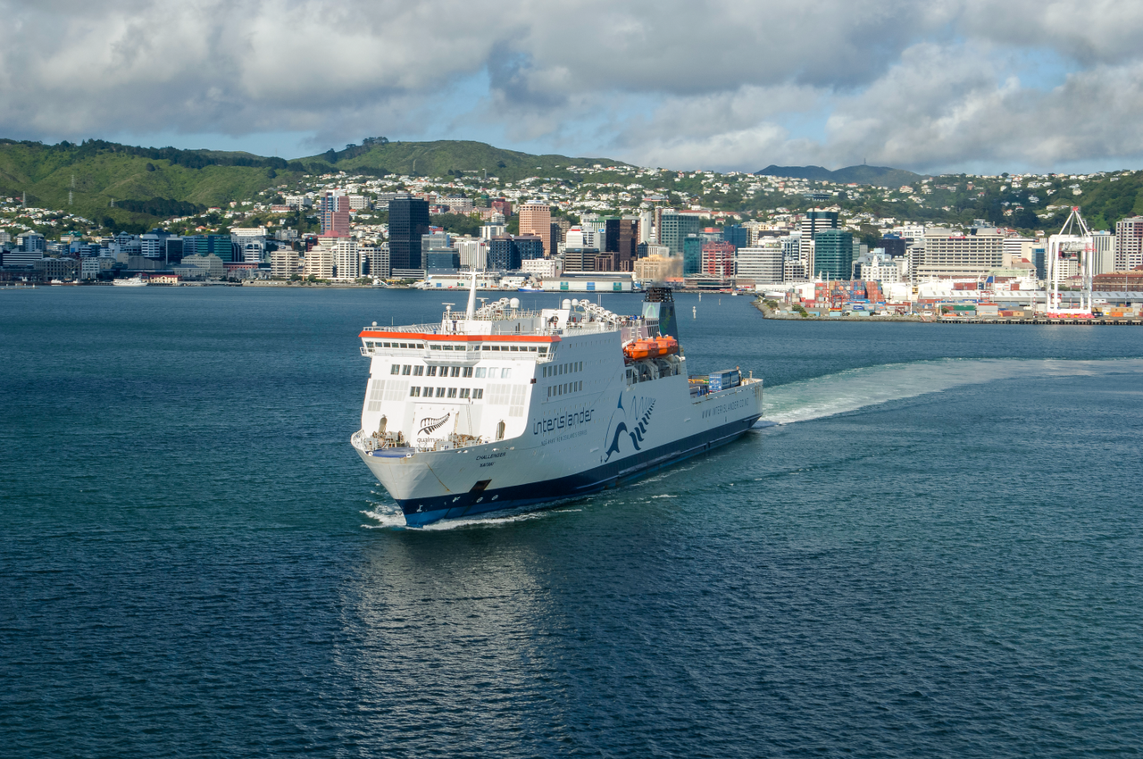 Interislander Kaitaki Aerial Leaving Wellington LK6212