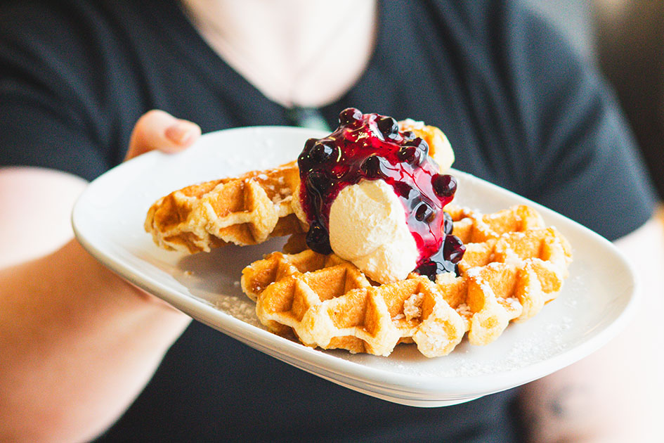 Waffles on the Interislander summer menu 