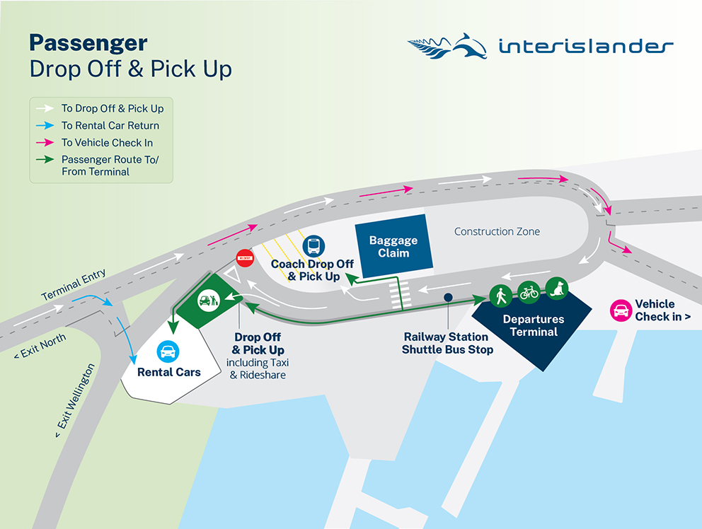 Interislander Wellington Terminal Map 