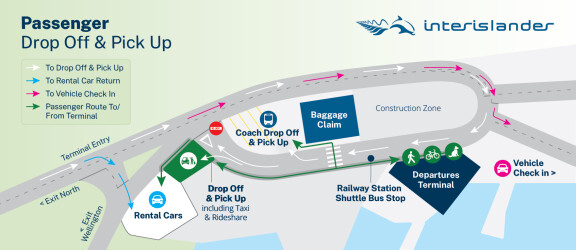  Interislander Wellington terminal map for foot passengers