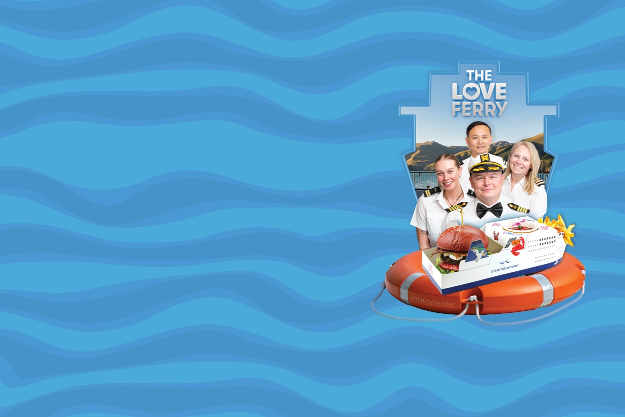 The Love Ferry Burger- on our ferries or at Wellington Station